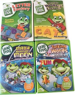 Leap Frog Kids Educational DVDs Lot Of 4 Learning Videos